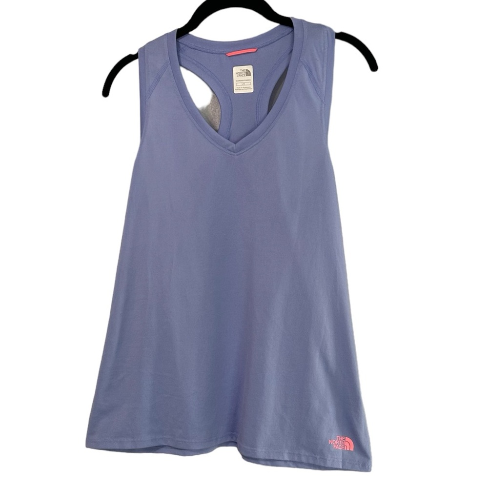 The North Face V-Neck Racerback Athletic Tank, Lilac, Size Large